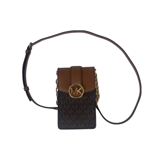 Michael Kors Women Carmen Small Faux Leather Phone Crossbody Bag - Picture 14 of 15